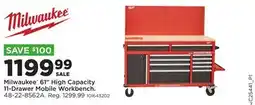 Fleet Farm Milwaukee 61 High Capacity 11-Drawer Mobile Workbench offer