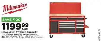 Fleet Farm Milwaukee 61 High Capacity 11-Drawer Mobile Workbench offer