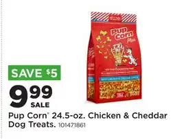 Fleet Farm Pup Corn 24.5-oz. Chicken & Cheddar Dog Treats offer