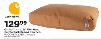 Fleet Farm Carhartt 41 x 31 Firm Hand Cotton Duck Canvas Dog Bed offer