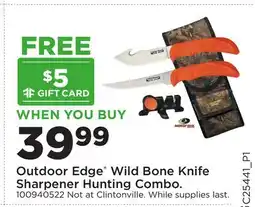 Fleet Farm Outdoor Edge Wild Bone Knife Sharpener Hunting Combo offer
