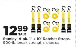 Fleet Farm Stanley 4-pk. 1 x 10' Ratchet Straps offer
