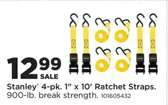 Fleet Farm Stanley 4-pk. 1 x 10' Ratchet Straps offer