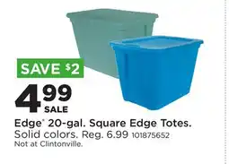 Fleet Farm Edge 20-gal. Square Edge Totes offer