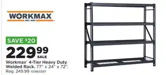 Fleet Farm Workmax 4-Tier Heavy Duty Welded Rack offer