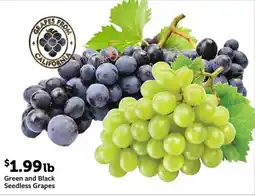 Fareway Green and Black Seedless Grapes offer