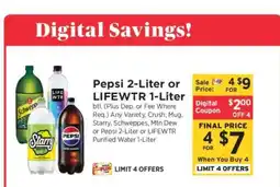ShopRite Pepsi 2-Liter or Lifewtr 1-Liter offer