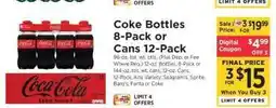 ShopRite Coke Bottles 8-Pack or Cans 12-Pack offer