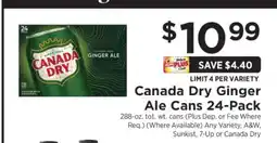 ShopRite Canada Dry Ginger Ale Cans 24-Pack offer