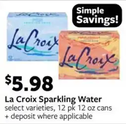 Fareway La Croix Sparkling Water offer