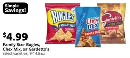 Fareway Family Size Bugles, Chex Mix, or Gardetto's offer