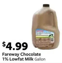 Fareway Fareway Chocolate 1% Lowfat Milk Gallon offer