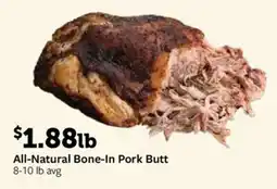 Fareway All-Natural Bone-In Pork Butt offer