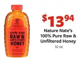 Fareway Nature Nate's 100% Pure Raw & Unfiltered Honey offer