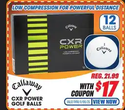 Big 5 Callaway CXR Power Golf Balls - 1-Dozen offer