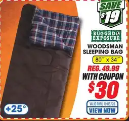 Big 5 Rugged Exposure Woodsman +25° Sleeping Bag offer