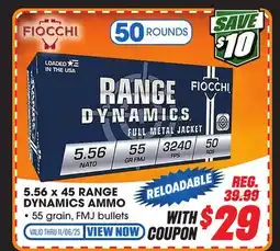 Big 5 Fiocchi 5.56X45 Range Dynamics offer
