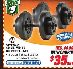 Big 5 Marcy Club 40 lb. Vinyl Dumbbell Set offer