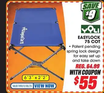 Big 5 Yoli EasyLock 75 Cot offer