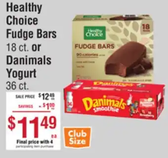 Smart & Final Healthy Choice Fudge Bars or Danimals Yogurt offer