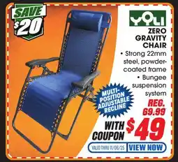 Big 5 Yoli Zero Gravity Chair offer