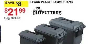 Dunham's Sports MOSSY OAK OUTFITTERS 3-PACK PLASTIC AMMO CANS offer