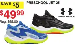 Dunham's Sports UNDER ARMOUR PRESCHOOL JET 25 offer