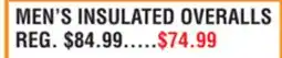 Dunham's Sports MEN'S INSULATED OVERALLS offer