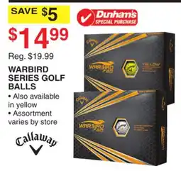Dunham's Sports WARBIRD SERIES GOLF BALLS offer