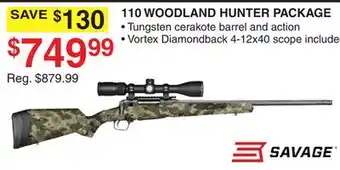 Dunham's Sports SAVAGE 110 WOODLAND HUNTER PACKAGE offer