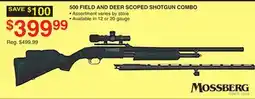 Dunham's Sports 500 FIELD AND DEER SCOPED SHOTGUN COMBO offer