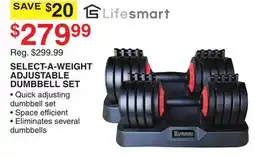Dunham's Sports SELECT-A-WEIGHT ADJUSTABLE DUMBBELL SET offer