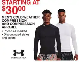 Dunham's Sports UNDER ARMOUR MEN'S COLD WEATHER COMPRESSION AND COMPRESSION APPAREL offer