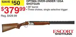 Dunham's Sports ESCORT SHOTGUNS OPTIMA OVER-UNDER 12GA SHOTGUN offer