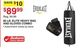 Dunham's Sports 80 LB. ELITE HEAVY BAG AND GLOVES COMBO offer