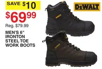 Dunham's Sports DEWALT MEN'S 6 IRONTON STEEL TOE WORK BOOTS offer