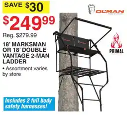 Dunham's Sports 18' MARKSMAN OR 18' DOUBLE VANTAGE 2-MAN LADDER offer