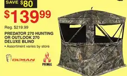 Dunham's Sports PREDATOR 270 HUNTING OR OUTLOOK 270 DELUXE BLIND offer