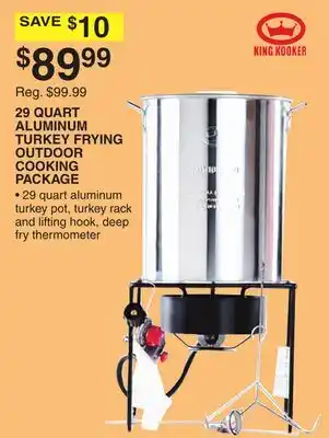 Dunham's Sports 29 QUART ALUMINUM TURKEY FRYING OUTDOOR COOKING PACKAGE offer
