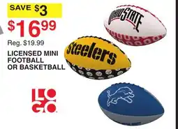 Dunham's Sports LICENSED MINI FOOTBALL OR BASKETBALL offer