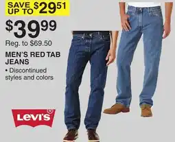 Dunham's Sports LEVIS MEN'S RED TAB JEANS offer