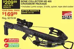 Dunham's Sports BONE COLLECTOR HD 405 CROSSBOW PACKAGE offer