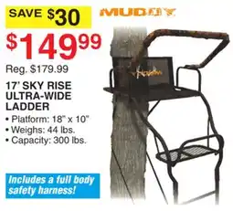Dunham's Sports 17' SKY RISE ULTRA-WIDE LADDER offer