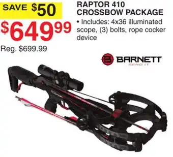 Dunham's Sports RAPTOR 410 CROSSBOW PACKAGE offer