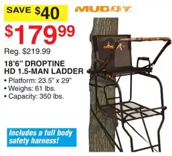 Dunham's Sports MUDDY 18'6 DROPTINE HD 1.5-MAN LADDER offer