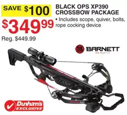 Dunham's Sports BARNETT BLACK OPS XP390 CROSSBOW PACKAGE offer
