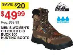 Dunham's Sports MEN'S,WOMEN'S OR YOUTH BIG BUCK 800 HUNTING BOOTS offer
