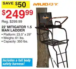 Dunham's Sports 22' MITIGATOR 1.5 MAN LADDER offer