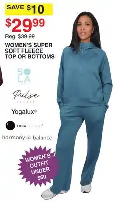 Dunham's Sports WOMEN'S SUPER SOFT FLEECE TOP OR BOTTOMS YOGALUX offer