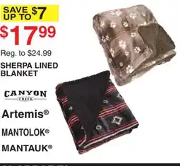 Dunham's Sports SHERPA LINED BLANKET offer